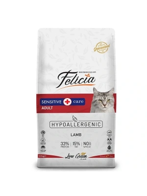 Felicia Düşük Tahıllı Hipoalerjenik Kuzu Etli Yetişkin Kedi Maması 12 Kg
