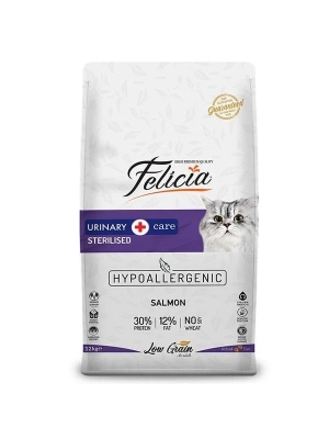 Felicia Düşük Tahıllı Hipoalerjenik Somonlu Kısırlaştırılmış Kedi Maması 12 Kg