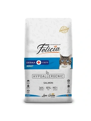 Felicia Düşük Tahıllı Hipoalerjenik Somonlu Yetişkin Kedi Maması 12 Kg