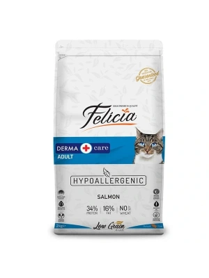 Felicia Düşük Tahıllı Hipoalerjenik Somonlu Yetişkin Kedi Maması 2 Kg