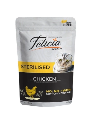 Felicia Tahılsız Tavuklu Pouch Kısırlaştırılmış Konserve Kedi Maması 1 Adet 85 Gr