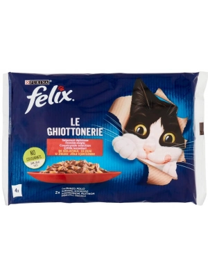 Felix Multipack Sığır ve Tavuklu Yetişkin Yaş Kedi Maması 1 Adet 4x85 Gr