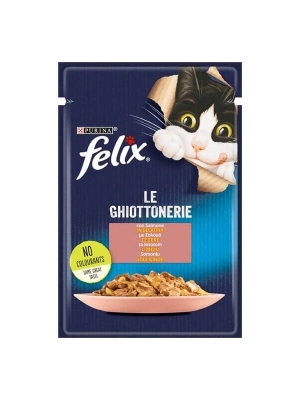 Felix Taze Somonlu Jöleli Pouch Yetişkin Yaş Kedi Maması 1 Adet 85 Gr