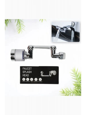 Filtreli Mutfak Banyo Musluk Başlığı 1080 Derece Dönebilen Fonksiyonel Evrensel Büyük Boy