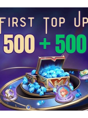 MLBB First Top Up 500 +500 Almaz UZ