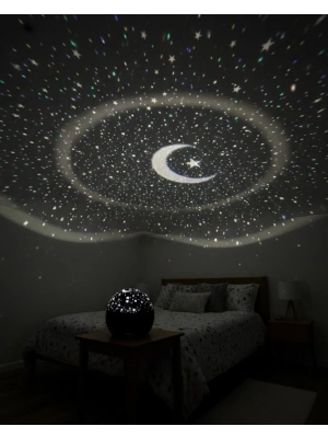 ® Fişli Yıldız Projektör Gece Lambası Müzikli