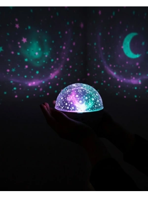 ® Fişli Yıldız Projektör Lamba Hoparlörlü Gece Işığı