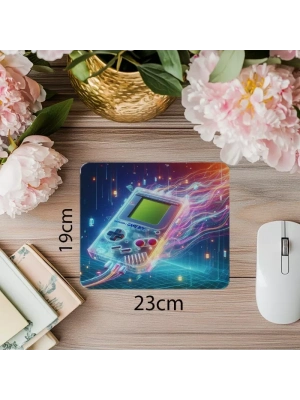Floating Game Console Mouse Pad – Neon Stil - 19x23 cm 2 mm Dikdörtgen İthal Baskılı Mouse Pad
