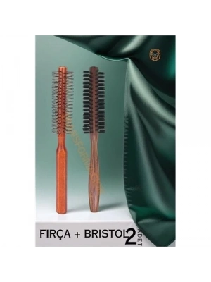Fön ve Tarama Fırçası Ahşap 2 li SET