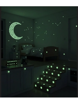 Fosforlu Etiket Karanlıkta Işık Veren Yıldız Tozu Etiketleri