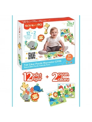FP2755 TAK ÇIKAR PUZZLE HAYVANLAR