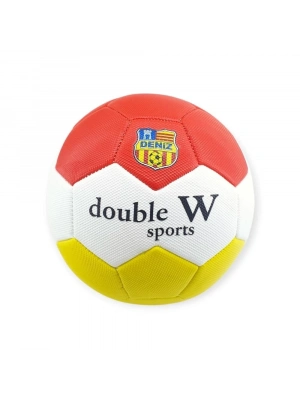 Futbol Topu Dikişli 420 gr No:5 - FB-660-SARI-KIRMIZI