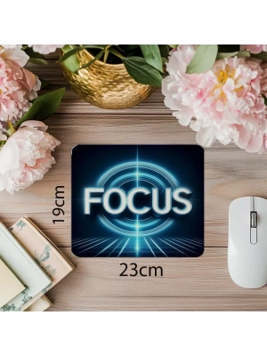 Fütüristik Görünümlü Focus Mouse Pad - 19x23 cm 2 mm Dikdörtgen İthal Baskılı Mouse Pad