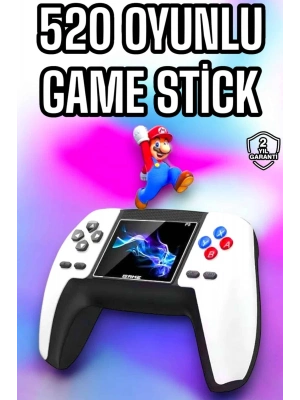 Game Stick 520 Oyunlu Retro Konsol Çocuklara Özel