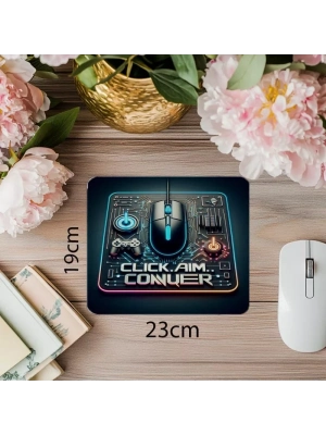 Gamer Tarzı Şık Sloganlı Mousepad - 19x23 cm 2 mm Dikdörtgen İthal Baskılı Mouse Pad