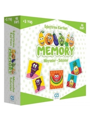 Games Memory Eşleştirme Kartları Meyve Sebzeler 48 Kart 5040