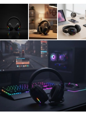 ® Gaming Headset Kablosuz Bluetooth 40MM Sürücülü Mikrofonlu Oyuncu Kulaklığı