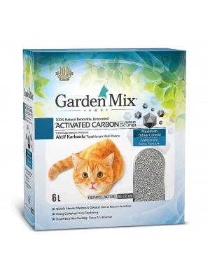 Garden Mix Aktif Karbonlu Kokusuz Kedi Kumu 6 lt