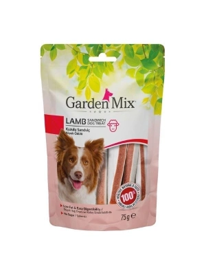 Garden Mix Kuzulu Sandviç Düşük Yağlı Şekersiz Köpek Ödül Maması 1 Adet 75 Gr