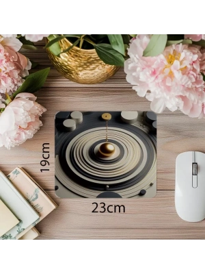 Geometrik Dinginlik Temalı Mousepad - 19x23 cm 2 mm Dikdörtgen İthal Baskılı Mouse Pad