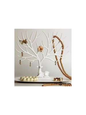 Geyik Tasarımlı Takı Standı Beyaz