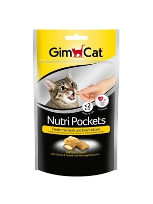 Gimcat Nutri Pockets Peynir Taurin Kedi Ödül Maması Tablet 1 Adet 60 Gr