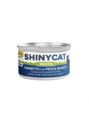 Gimcat Shinycat Broth Sos İçinde Beyaz ve Ton Balıklı Konserve Kedi Maması 70 Gr 1 Adet
