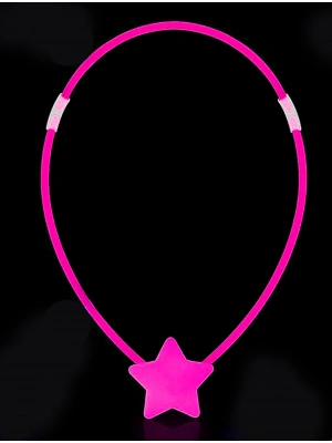 Karanlıkta Yanan Glow Stick Yıldız Kolye - 6 Adet