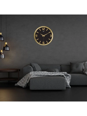 Gold 39 Cm Kabartma Rakamlı Duvar Saati