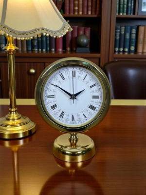 ® Gold Altın Miras 25 x 20 Cm Metal Masa Saati