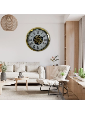 ® Gold Atlas Royale 60 Cm Çarklı Duvar Saati