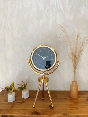 ® Gold Metal Mini Tripod Tokyo Masa Saati 45×26 cm