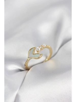 ® Gold Renk Balık Kuyruğu Model Kadın Yüzük