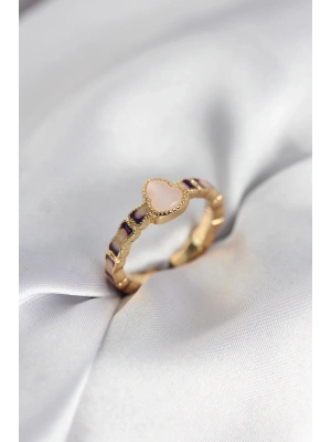 ® Gold Renk Mineli Su Kabağı Model Kadın Yüzük