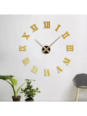 Gold Roma Rakamlı Kendin Yap Duvar Saati