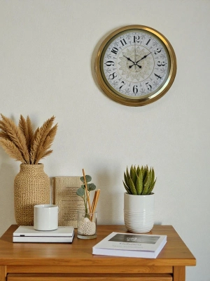 ® Gold Zarif 40 Cm Metal Duvar Saati