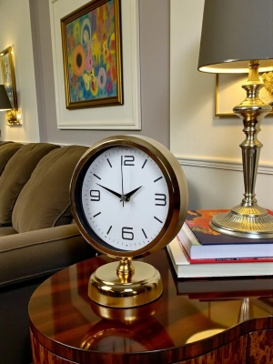 ® Golden Touch 25 x 20 Gold Metal Masa Saati