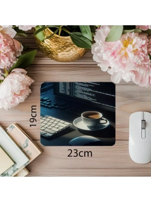 Gölge & Kod Dengesiyle Dingin Mouse Pad - 19x23 cm 2 mm Dikdörtgen İthal Baskılı Mouse Pad