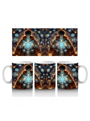 Gotik Tarzda Cam Fanuslu Işıltılı Cadılar Bayramı Baskılı Kupa Bardak