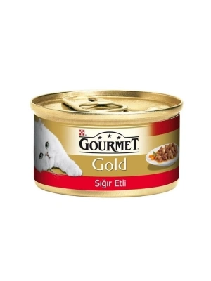 Gourmet Gold Parça Sığır Etli Yetişkin Konserve Kedi Maması 1 Adet 85 Gr