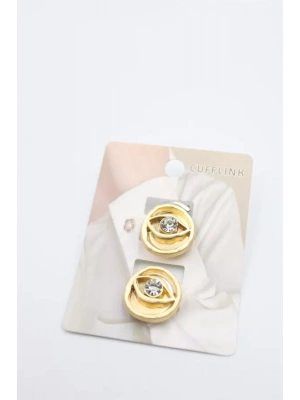 Göz Düğme Broş - Altın