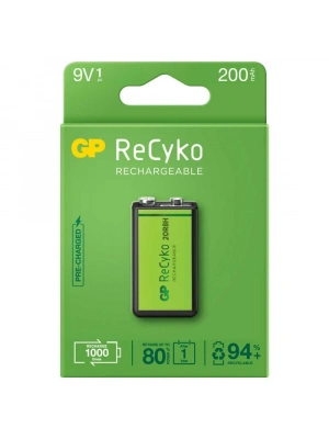 Gp Recyko 9v 200mah Şarj Edilebilir Pil