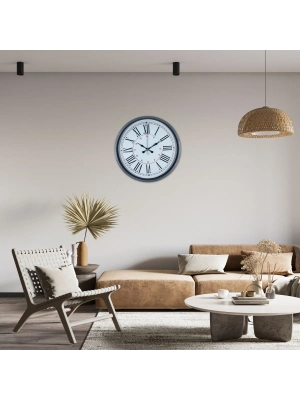 Gri Dekoratif 36 Cm Duvar Saati