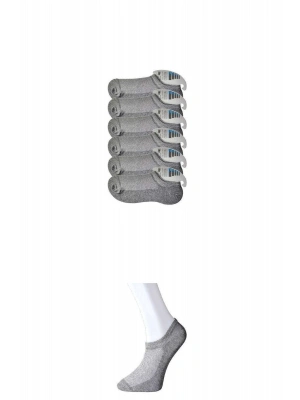 Gri Erkek Görünmez Çorap 6 çift