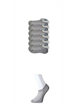 Gri Erkek Görünmez Çorap 6 çift