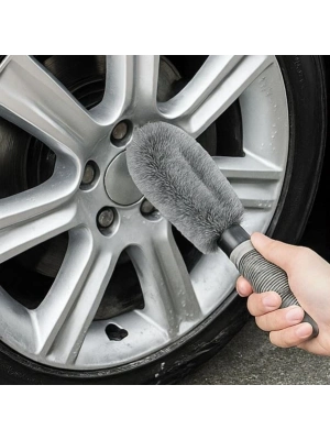 ® Gri Oto Jant Temizleme Fırçası – Ergonomik Saplı, Lastik ve Jant Detay Temizliği İçin Güçlü Kıllı Fırça