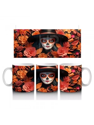 Gül Denizi İçinde Siyah Şapkalı Ruh – Hediyelik Kahve Kupası