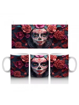 Gül Taçlı Renkli Maske – Hediyelik Kahve Kupası