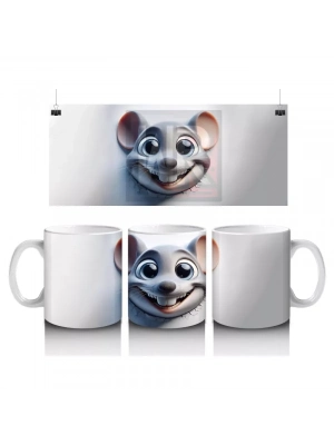 Gülen Sevimli Fare – Baskılı Kahve Kupası