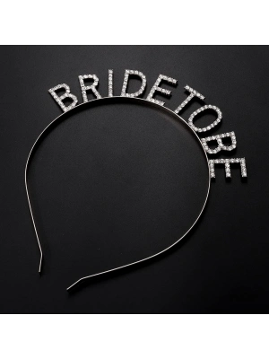 Gümüş Kaplama Kristal Taşlı Bride To Be Gelin Tacı